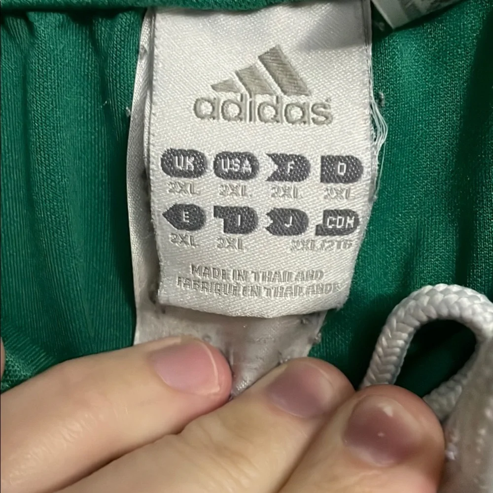 Adidas Men's Green Athletic Shorts - Picture 2 of 2